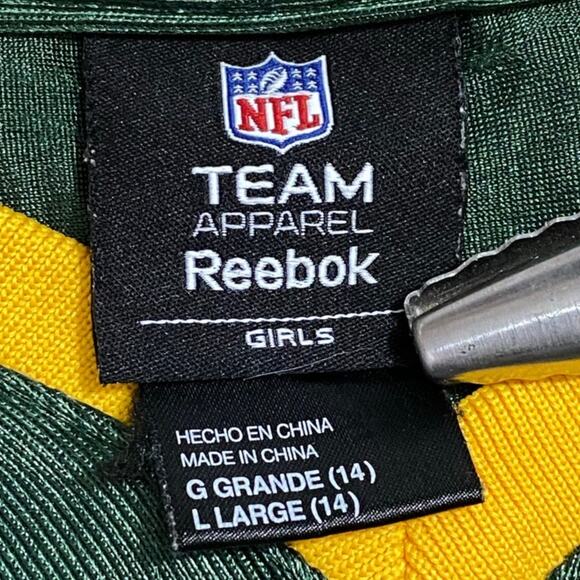 Aaron Rodgers Green Bay Packers Reebok Home Jersey Size Youth L - Picture 9 of 11